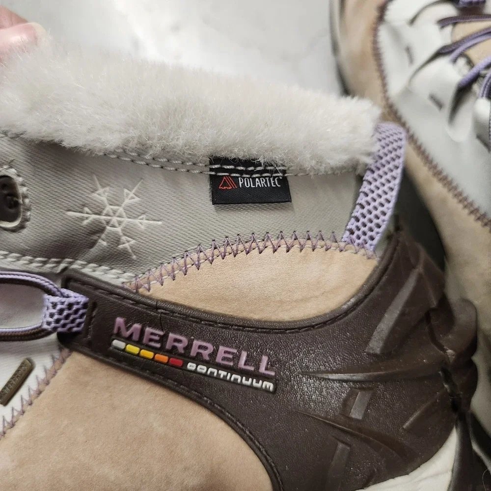 Merrell Polartec Continuum Thermo Waterproof Brindle Boot JB87630 Womens 10 FLAW